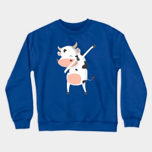 Dabbing Cow Pose Crewneck Sweatshirt